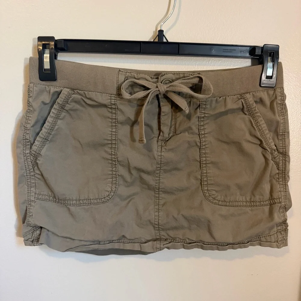 Vintage Y2K Old Navy On Running Cargo Mini Skirt XS Low Rise Utility Grunge - Picture 2 of 11